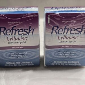 2x.Refresh Celluvisc Lubricant Eye Gel Pack of 30 Single-Use Containers
